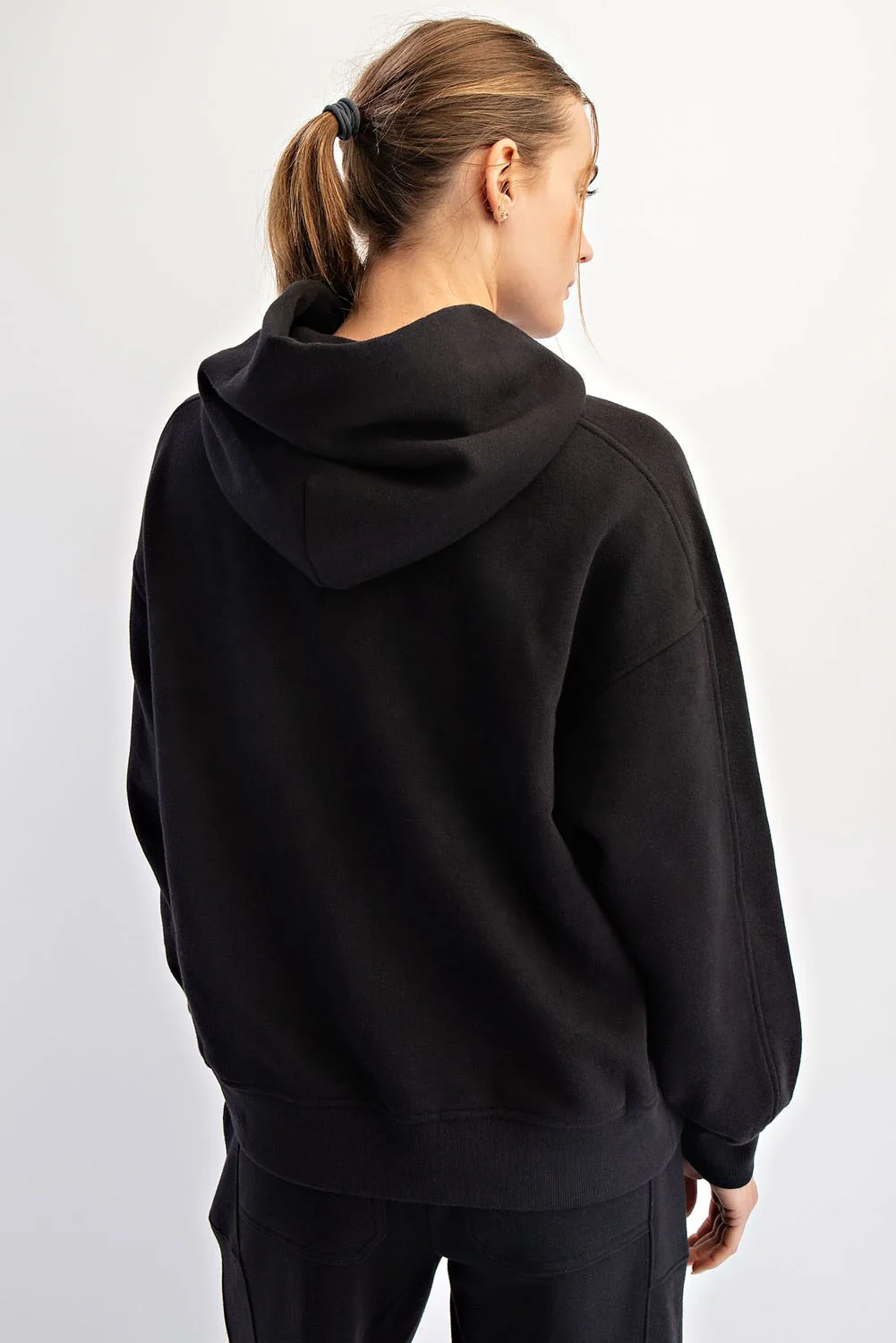 Black Fleece Oversized Hoodie - Image 3