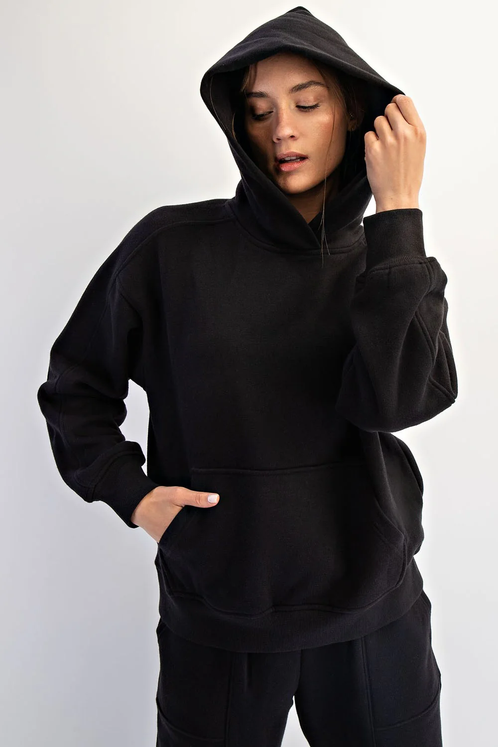 Black Fleece Oversized Hoodie - Image 4