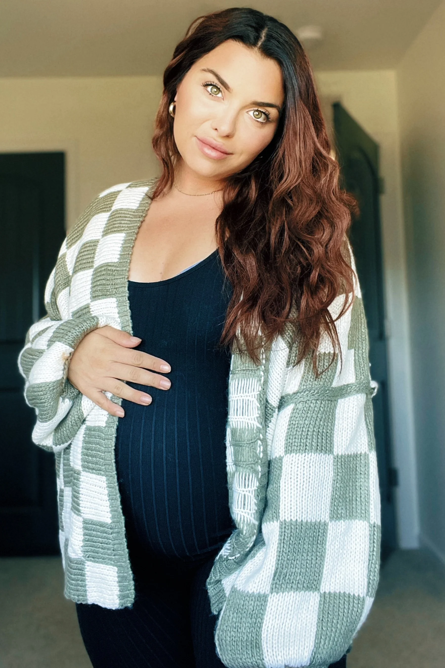 Black Ribbed Bodycon Maternity Jumpsuit - Image 5