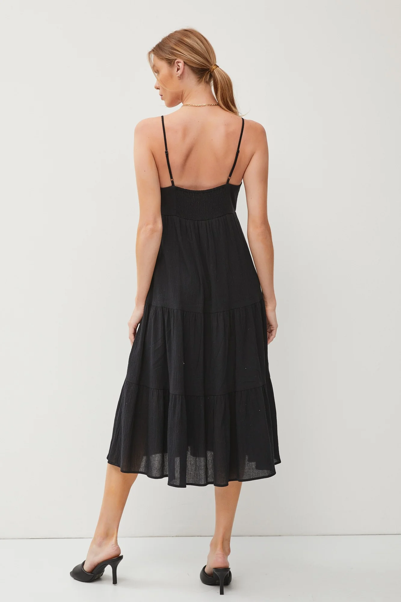 Black Sleeveless Maxi Dress - Image 3