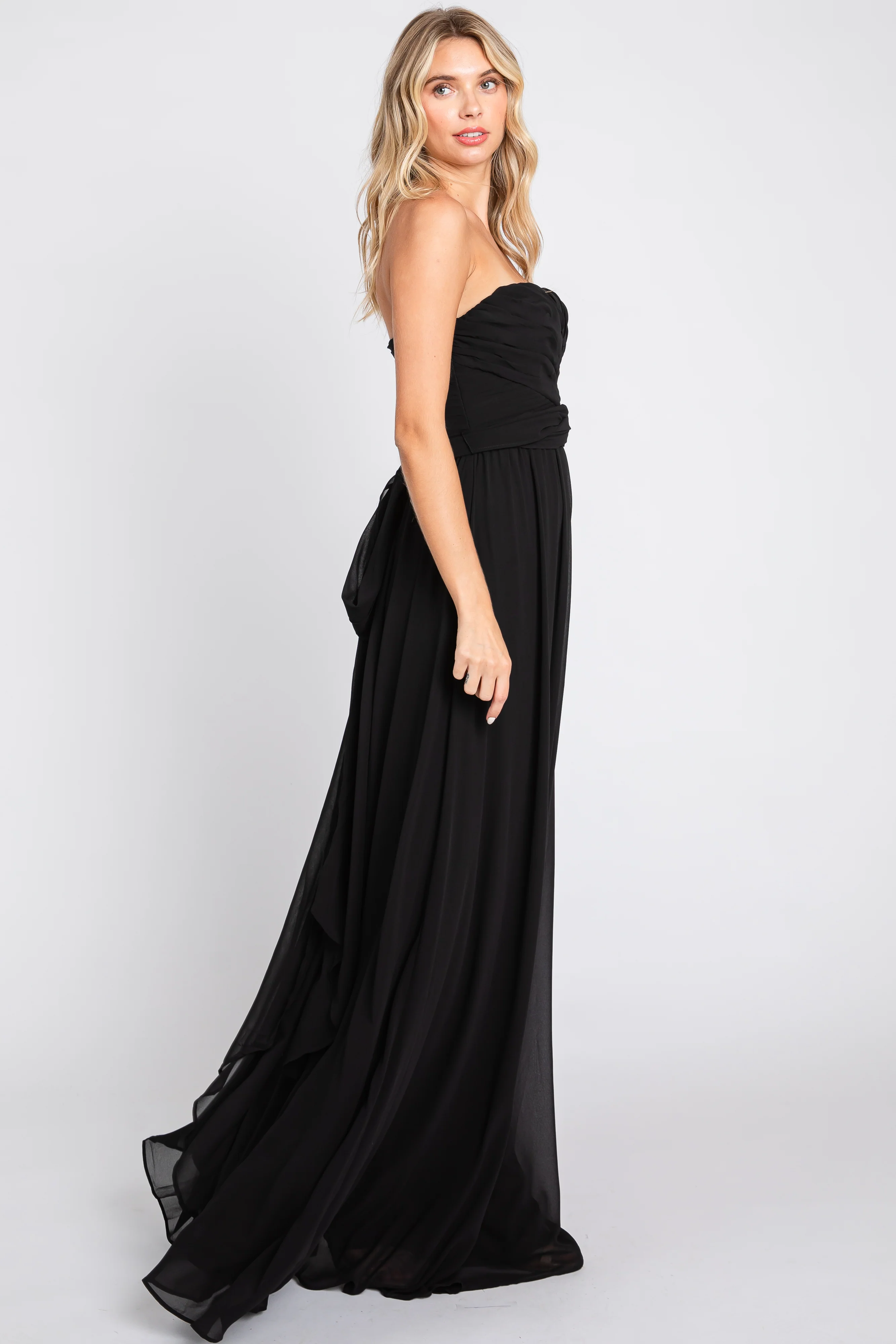 Black Sweetheart Convertible Chiffon Gown - Image 2