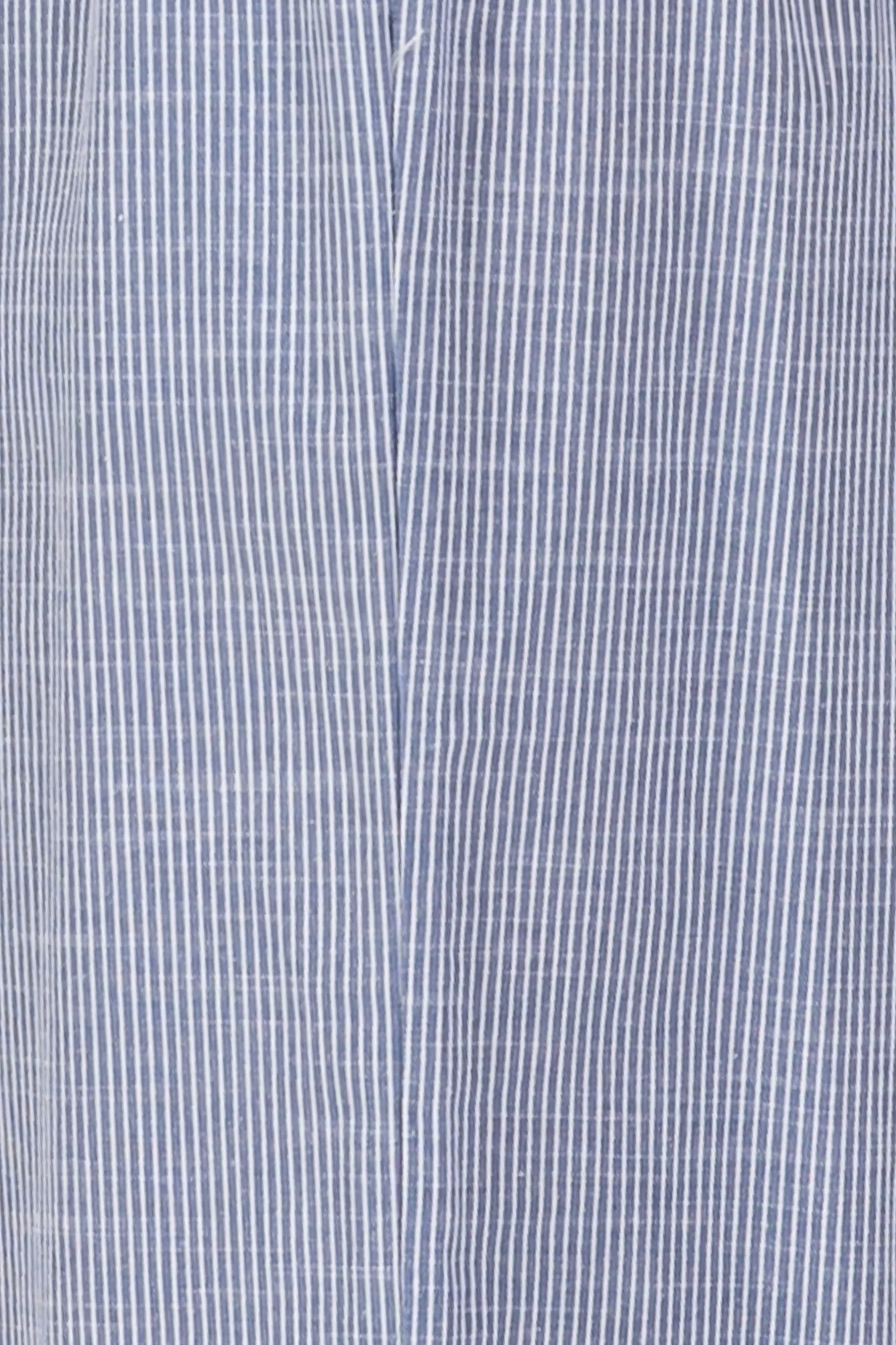 Blue Striped Drawstring Wide Leg Pants - Image 5