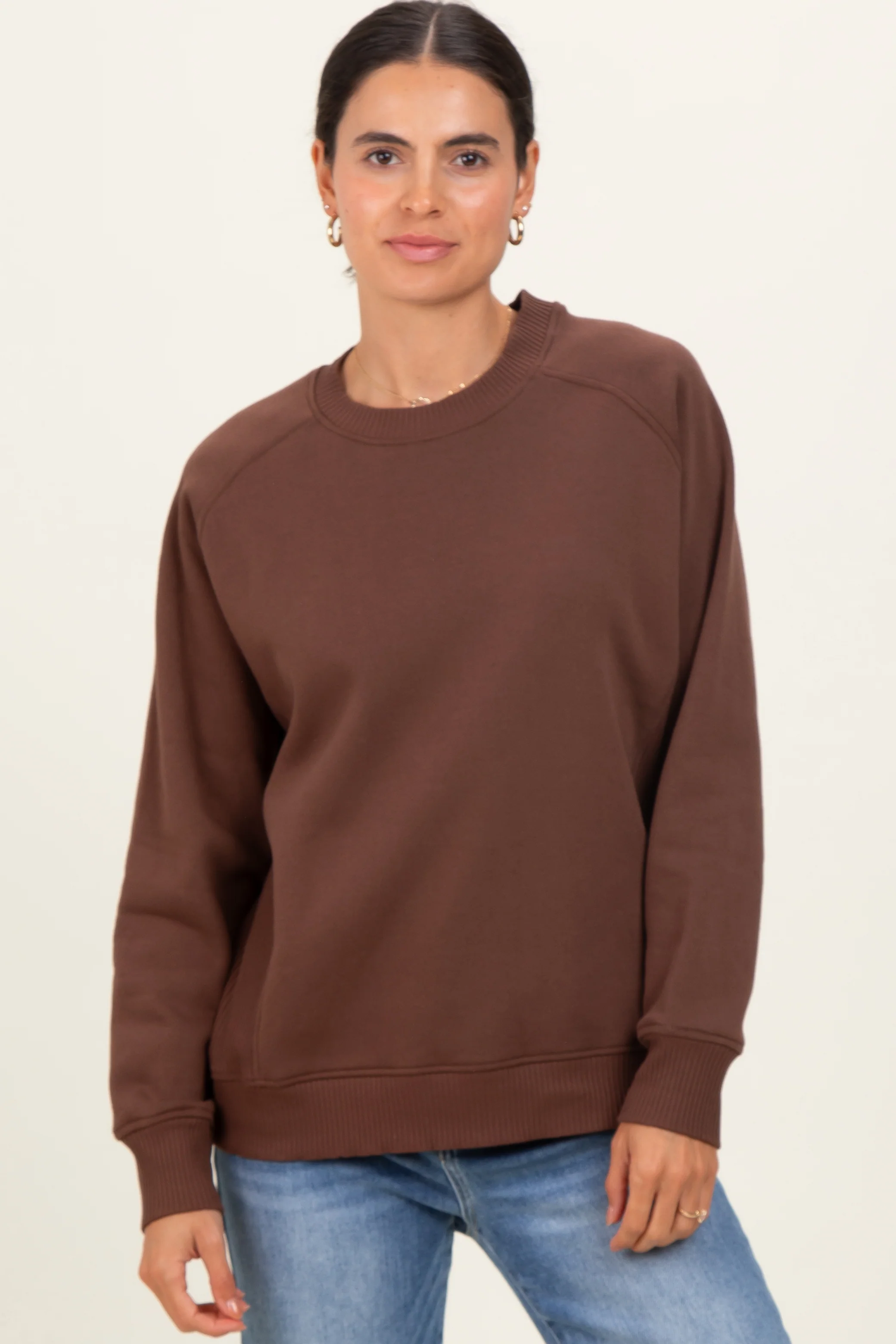 Brown Fleece Sweatshirt - Image 2