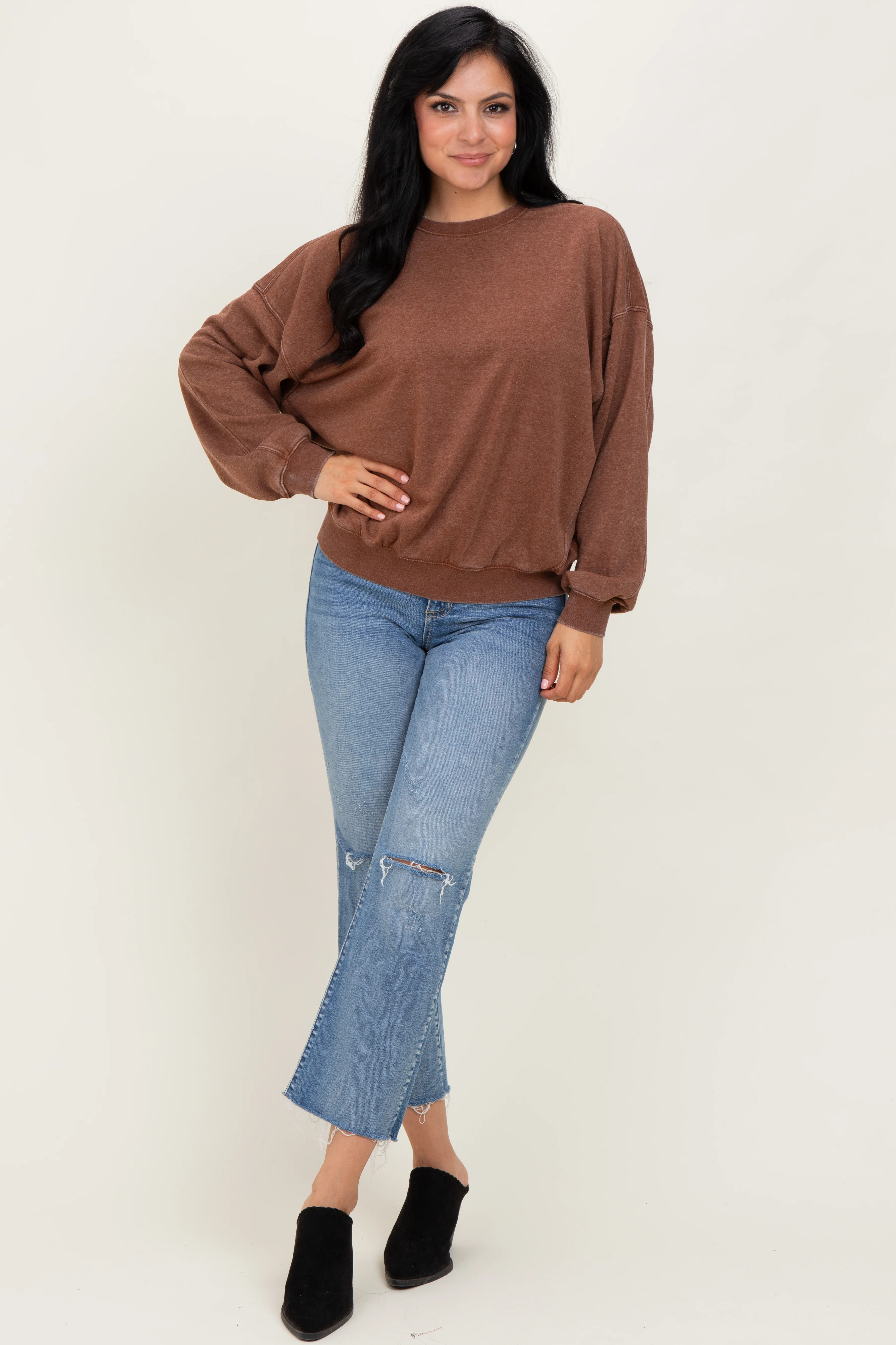 Camel Long Sleeve Sweatshirt - Image 2