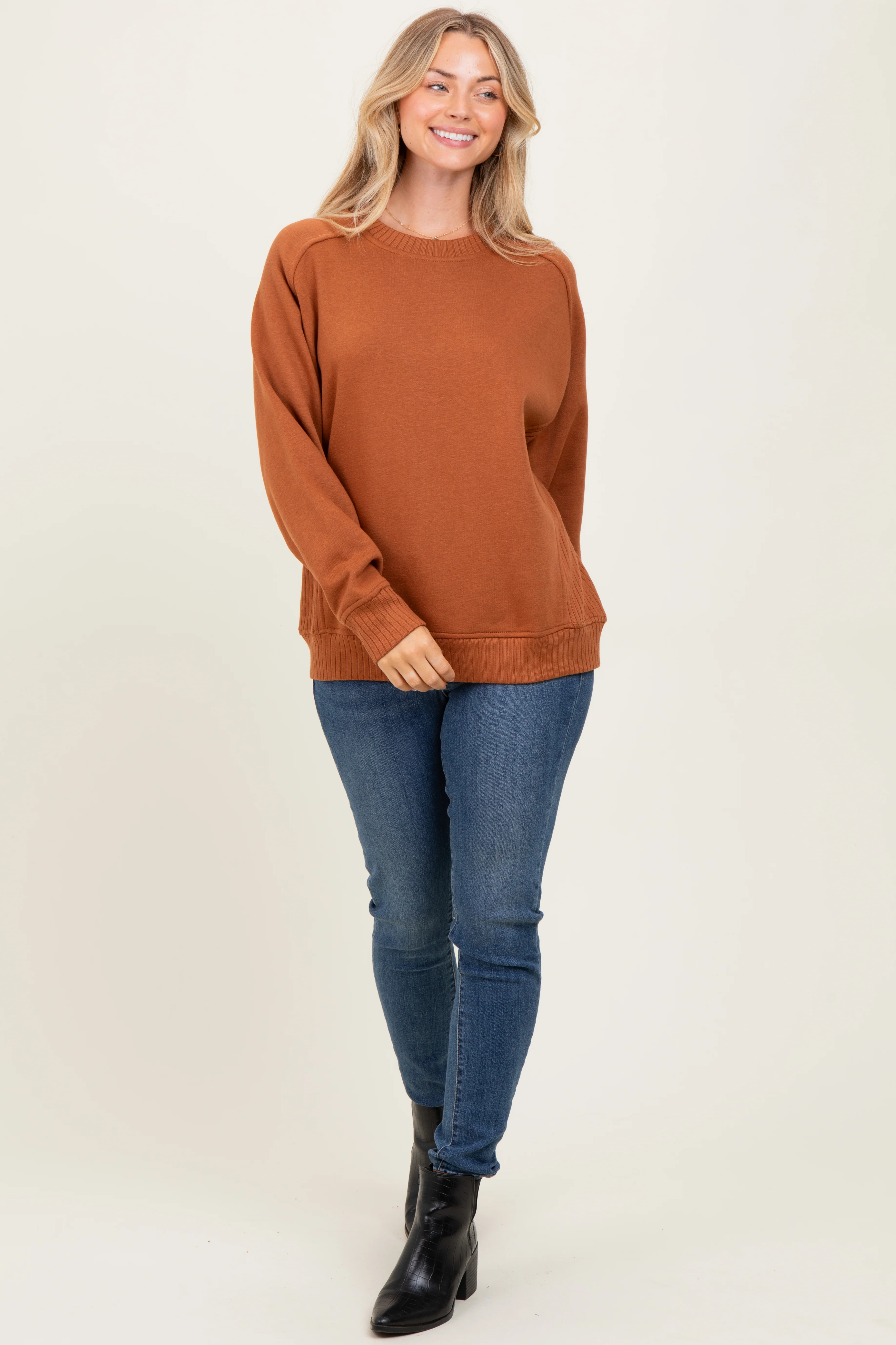 Camel Pullover Terry Crewneck - Image 4