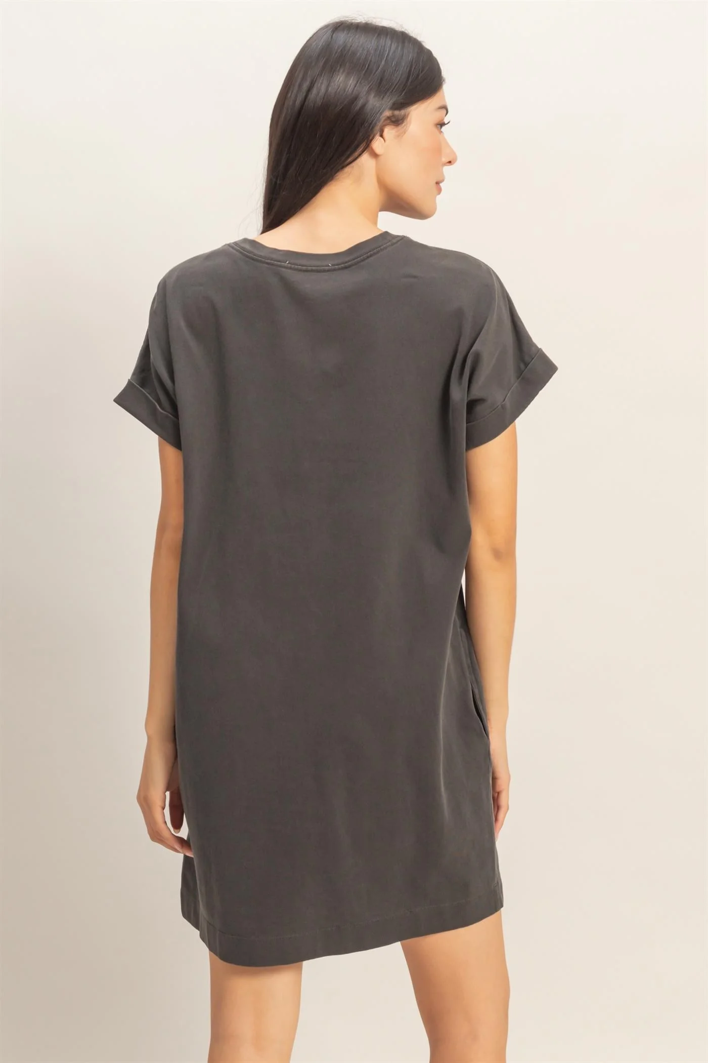 Charcoal T-Shirt Mini Dress - Image 3