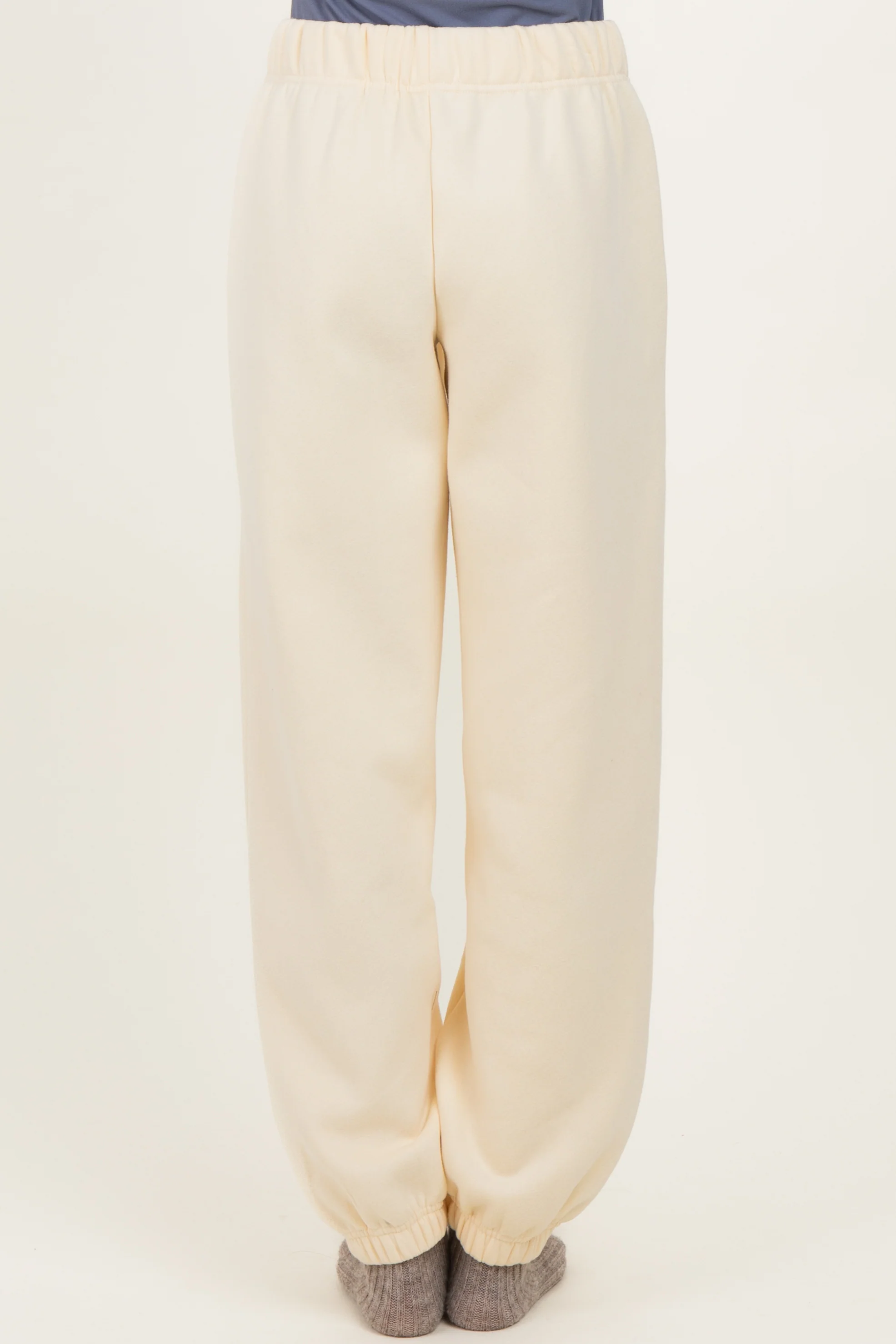 Cream Fleece Sweatpants - Image 5