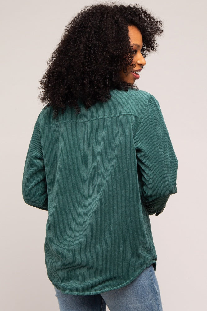 Forest Green Reversible Shirt Jacket - Image 3