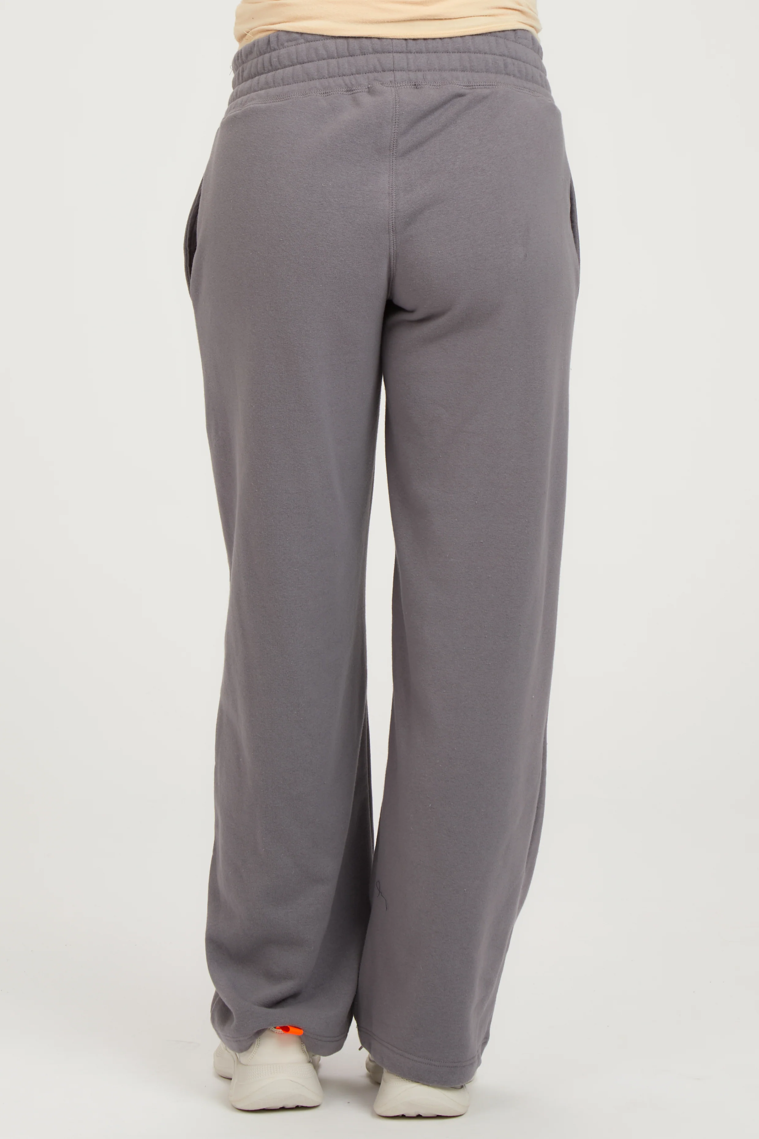 Gray Fleece Lined Maternity Lounge Pants - Image 4