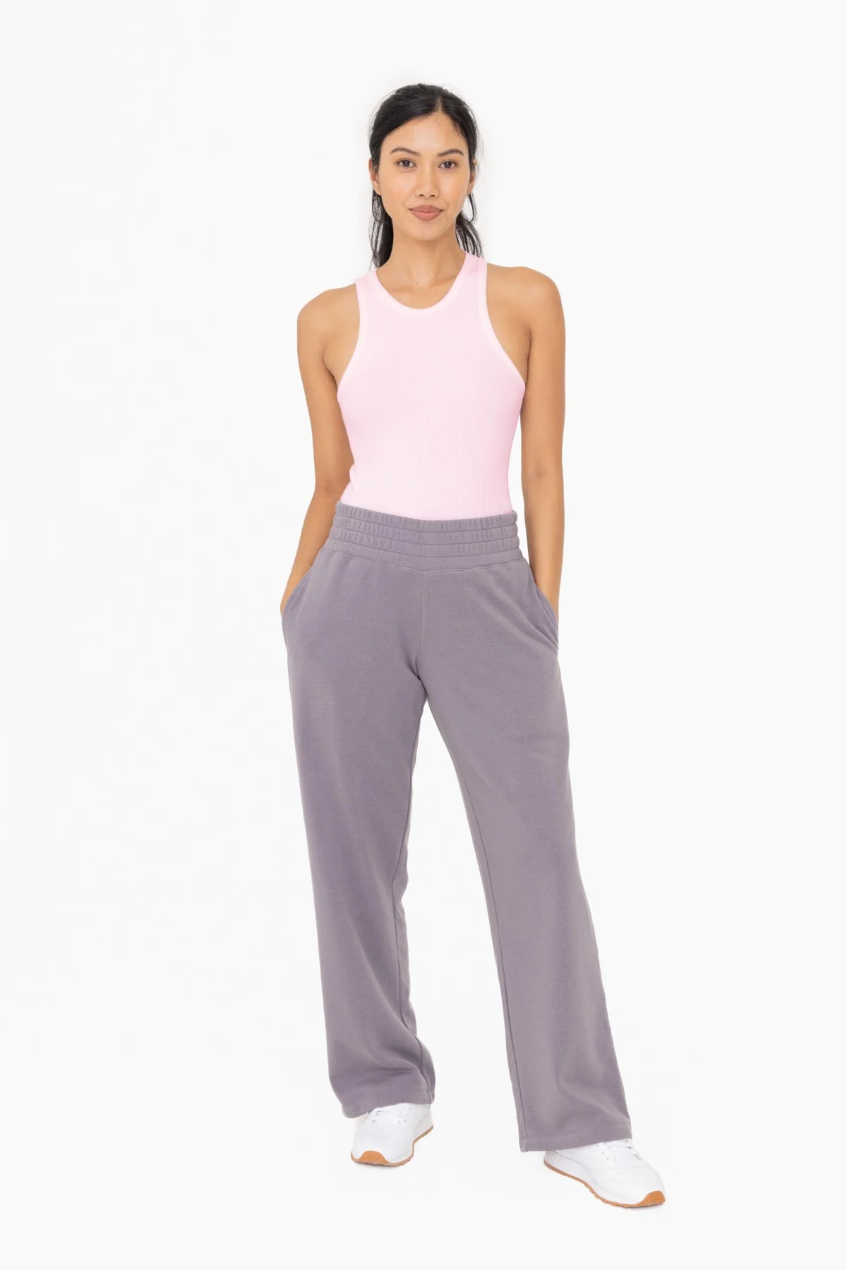 Gray Fleece Lined Maternity Lounge Pants - Image 5