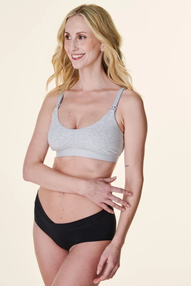 Heather Grey Bravado Designs Cotton Pullover Maternity & Nursing Bra - Image 4