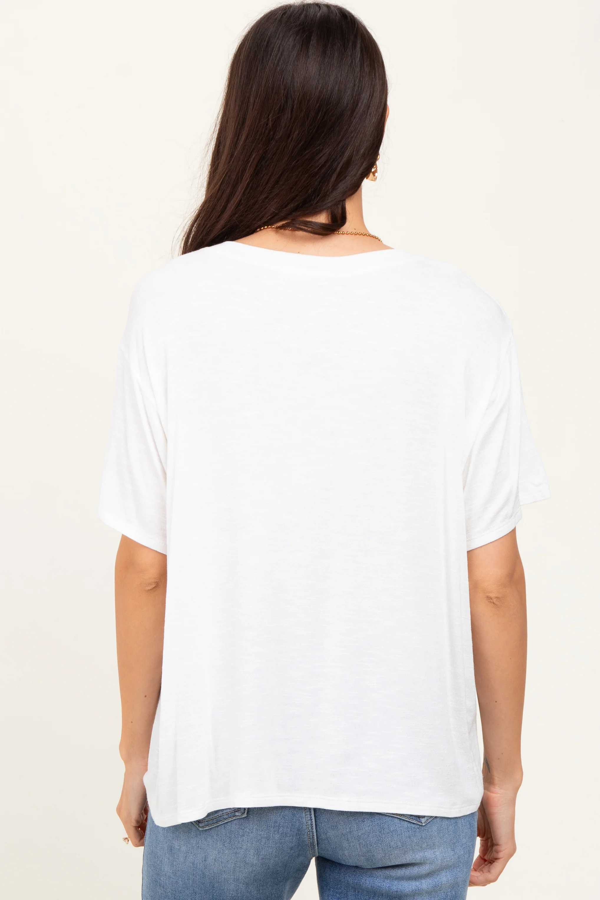 Ivory Relaxed Fit Short Sleeve Tee - Image 4