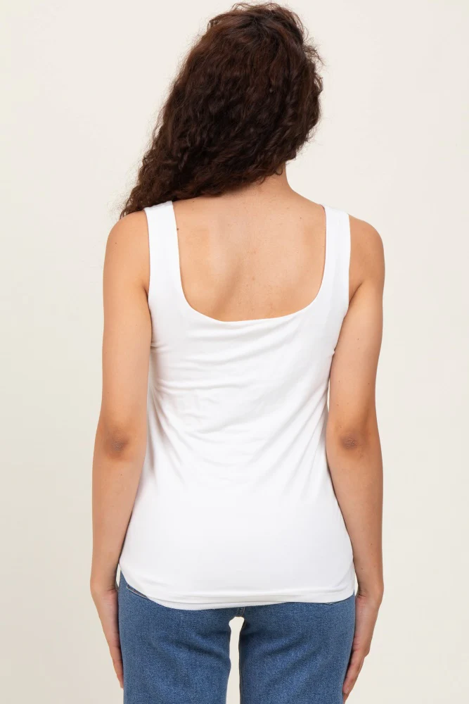 Ivory Sweetheart Sleeveless Top - Image 4