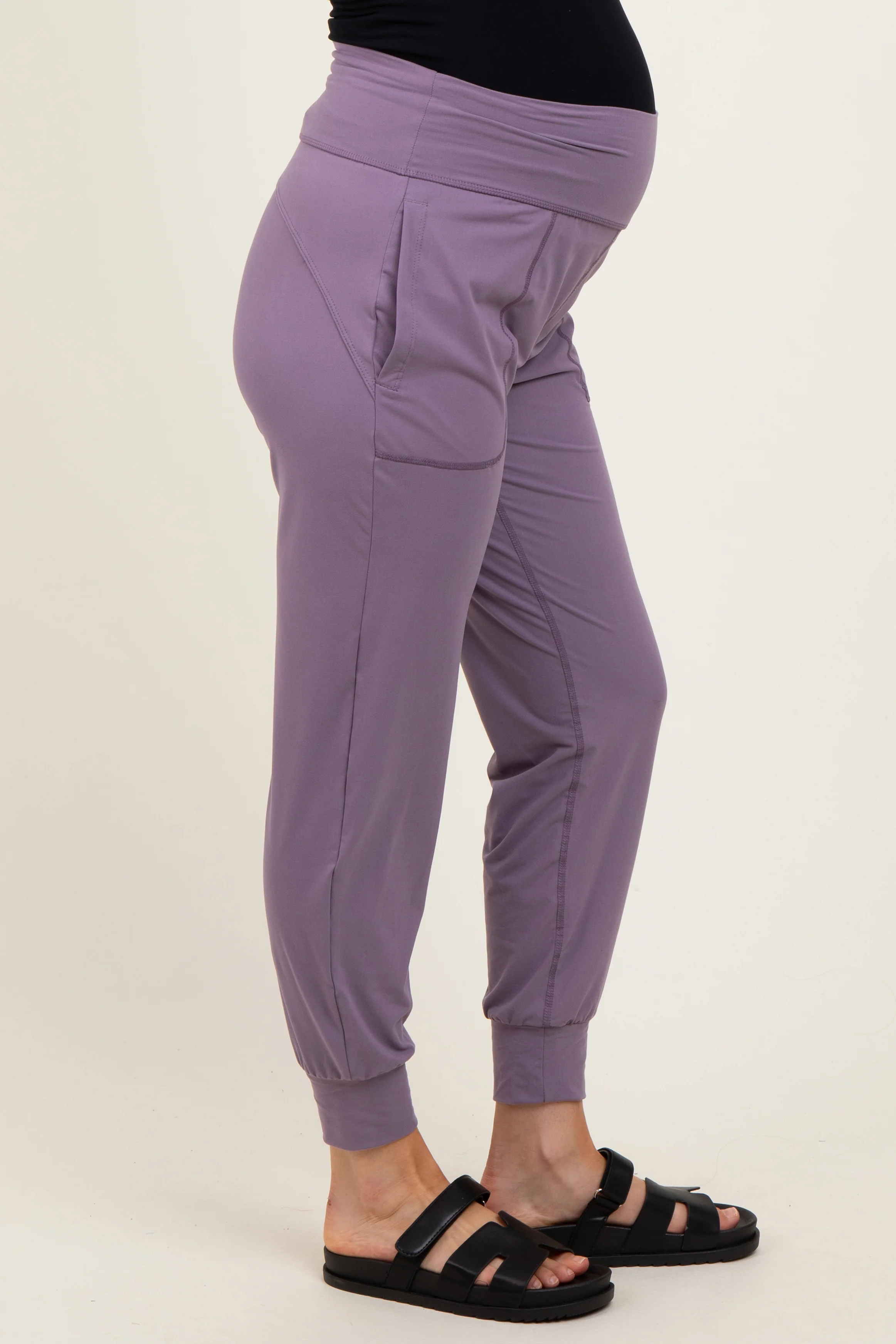 Lavender Maternity Joggers - Image 4