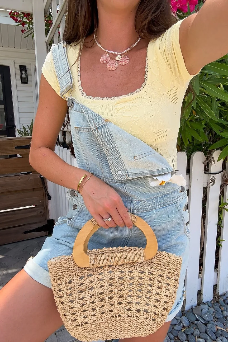 Light Blue Denim Short Overalls - Image 7