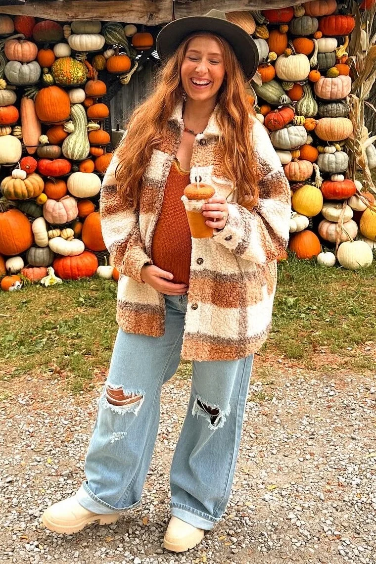 Light Blue Open Knee Relaxed Wide Leg Maternity Jeans - Image 9