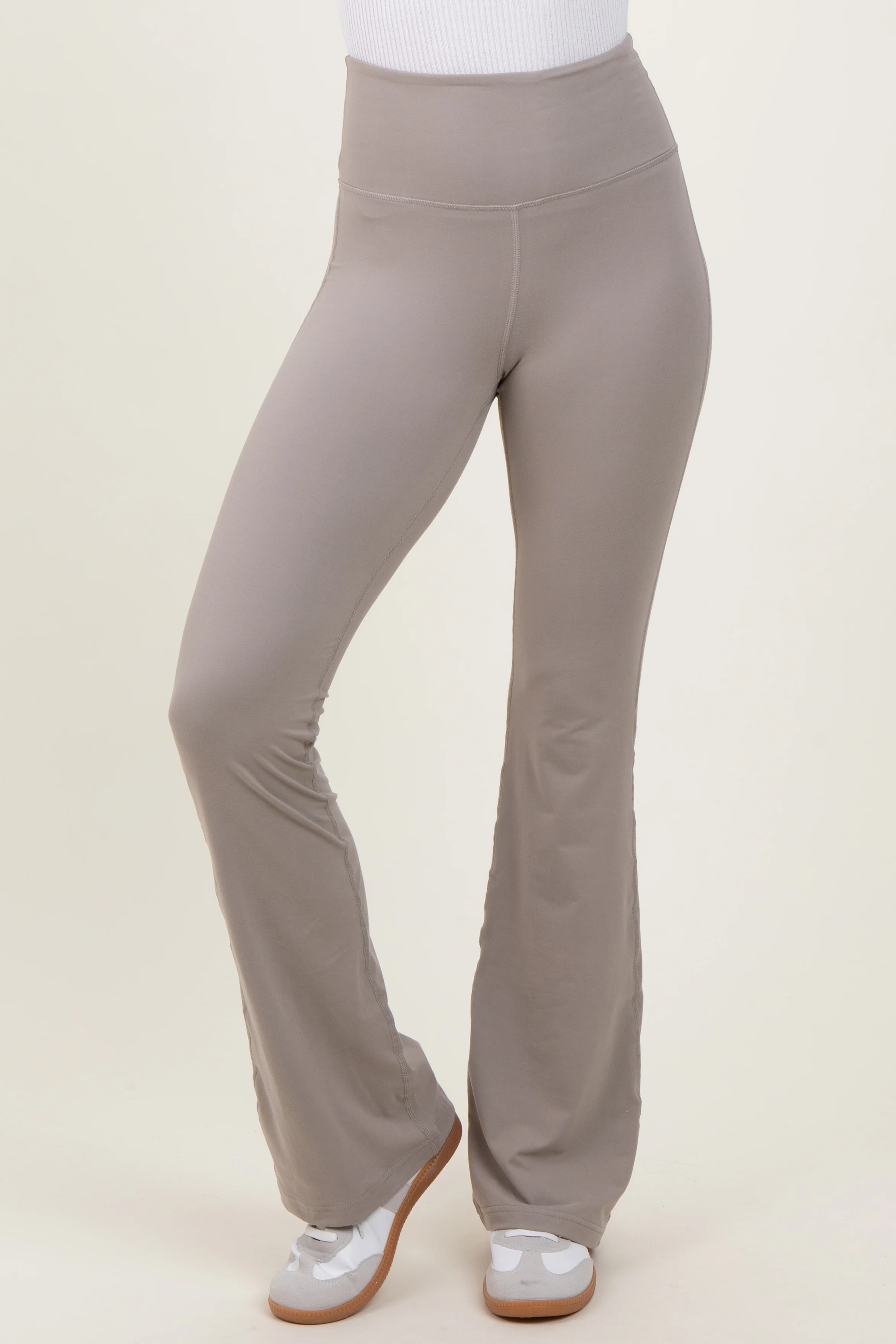 Light Grey Flared Leggings - Image 3