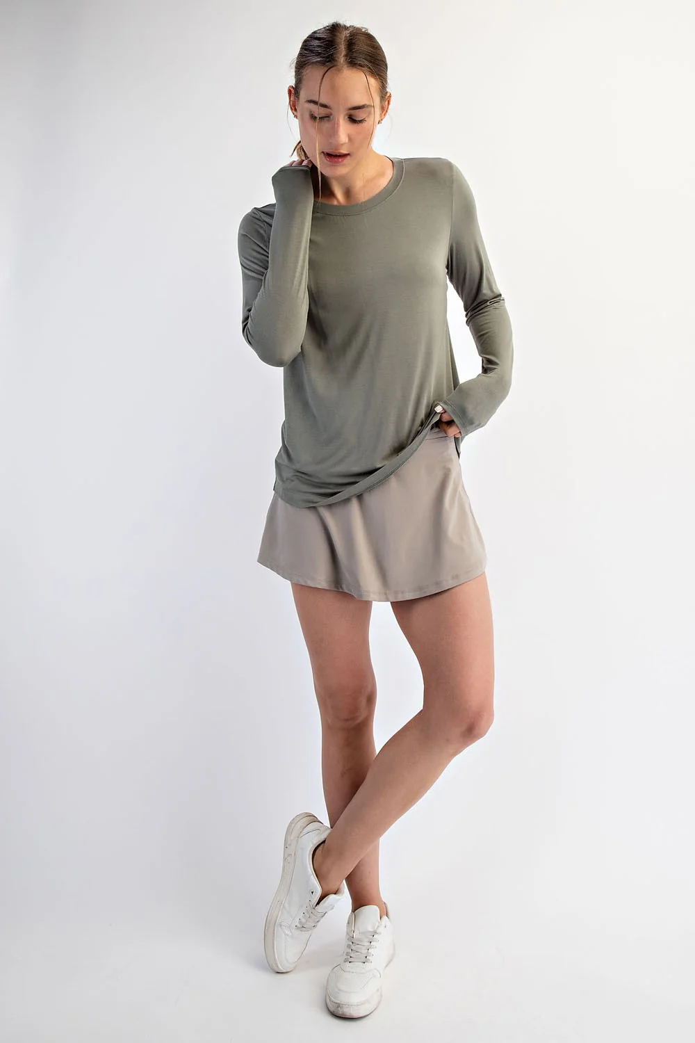 Light Olive Long Sleeve Top - Image 5