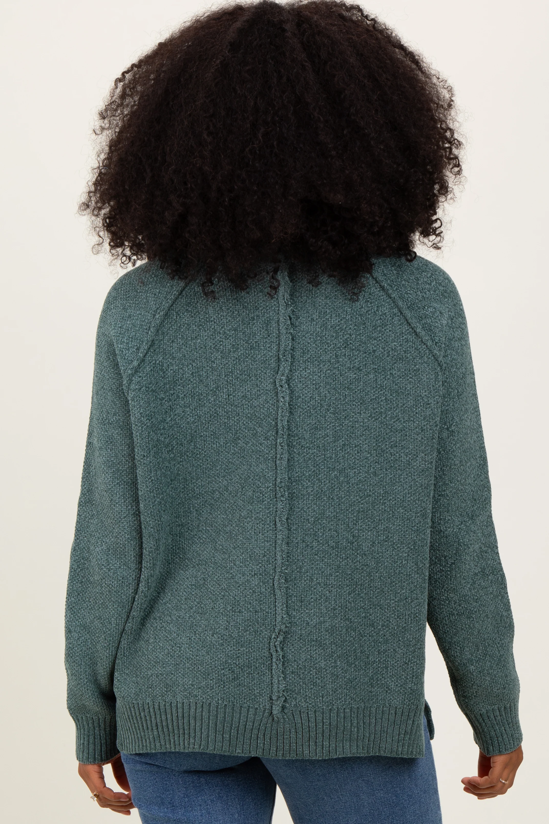 Light Olive Raglan Knit Sweater - Image 4