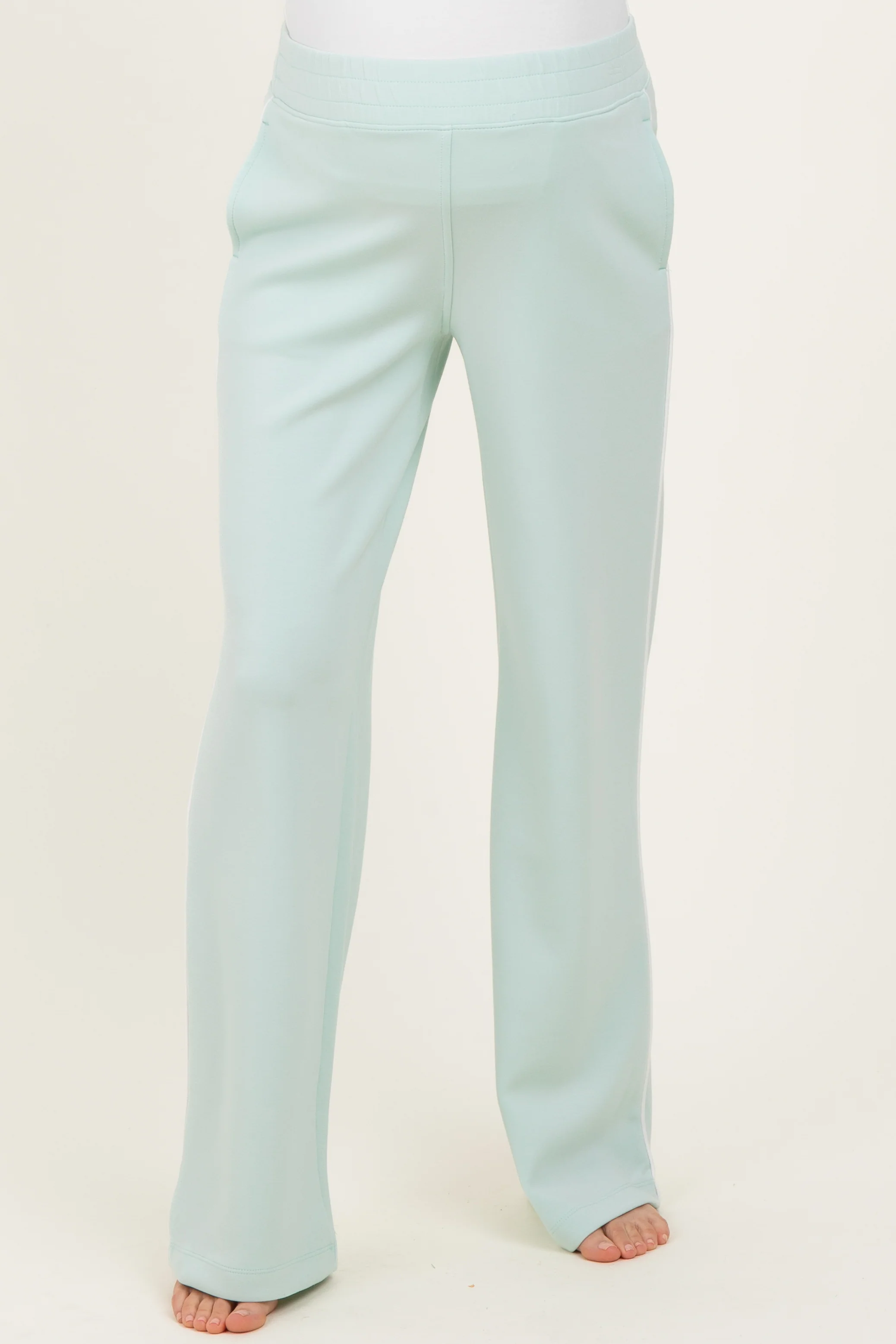 Mint Stripe Detail Maternity Lounge Pants - Image 4