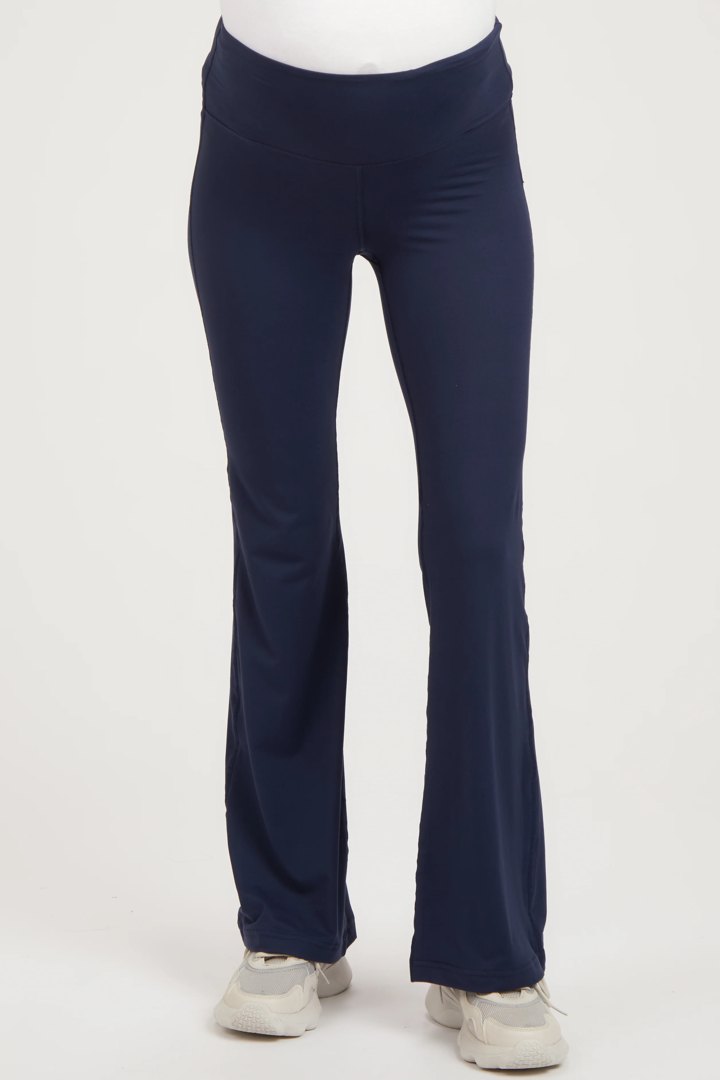 Navy Maternity Flared Leggings - Image 2
