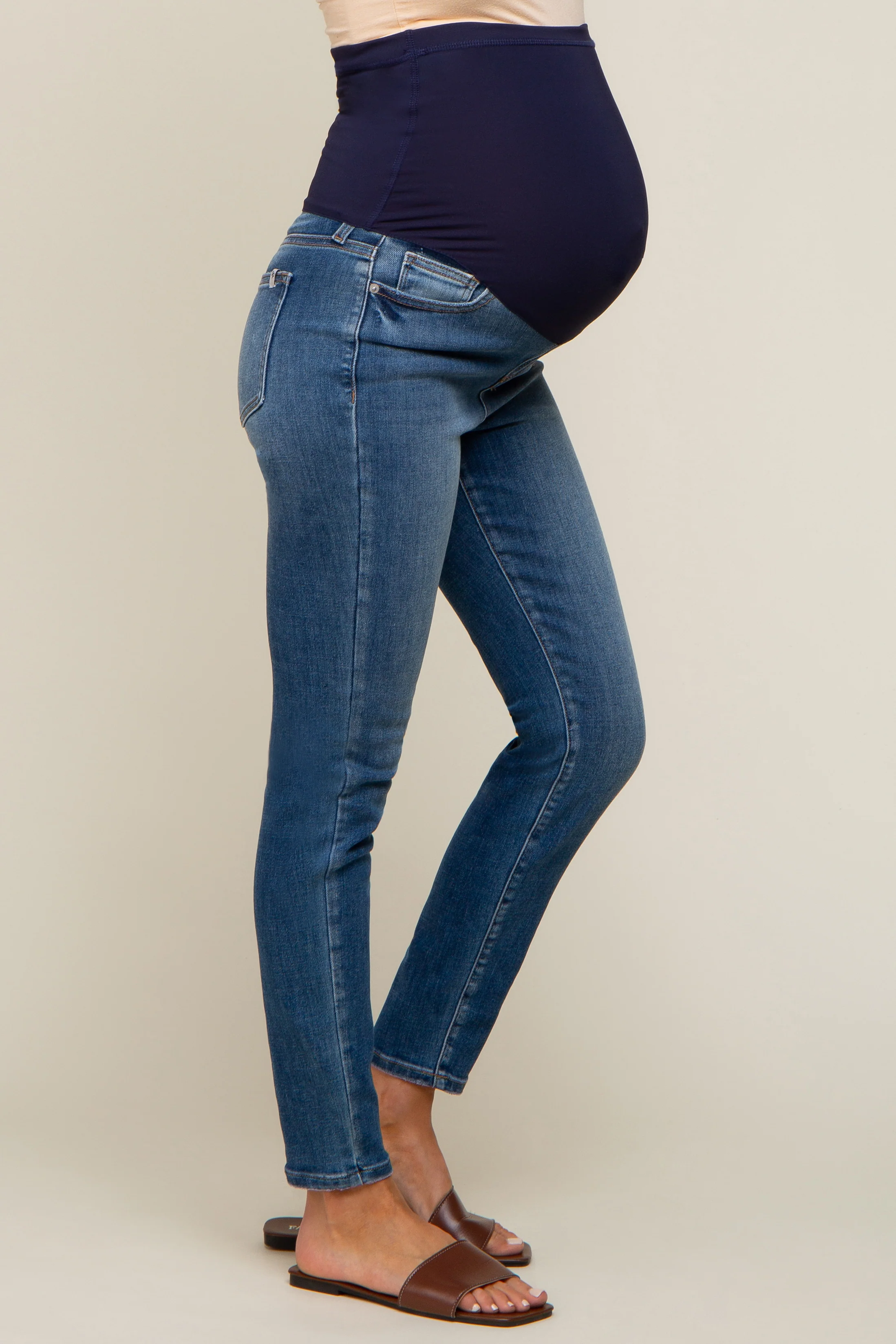 Navy Maternity Skinny Jean - Image 3