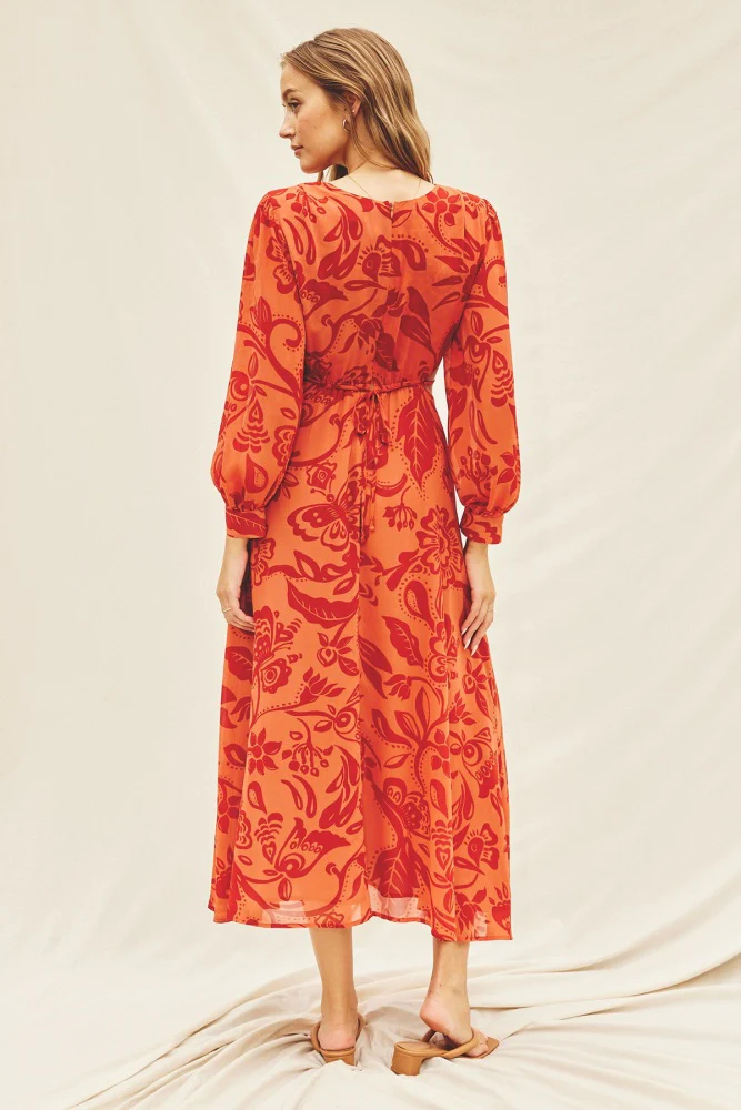 Orange O Ring Cutout Dress - Image 3