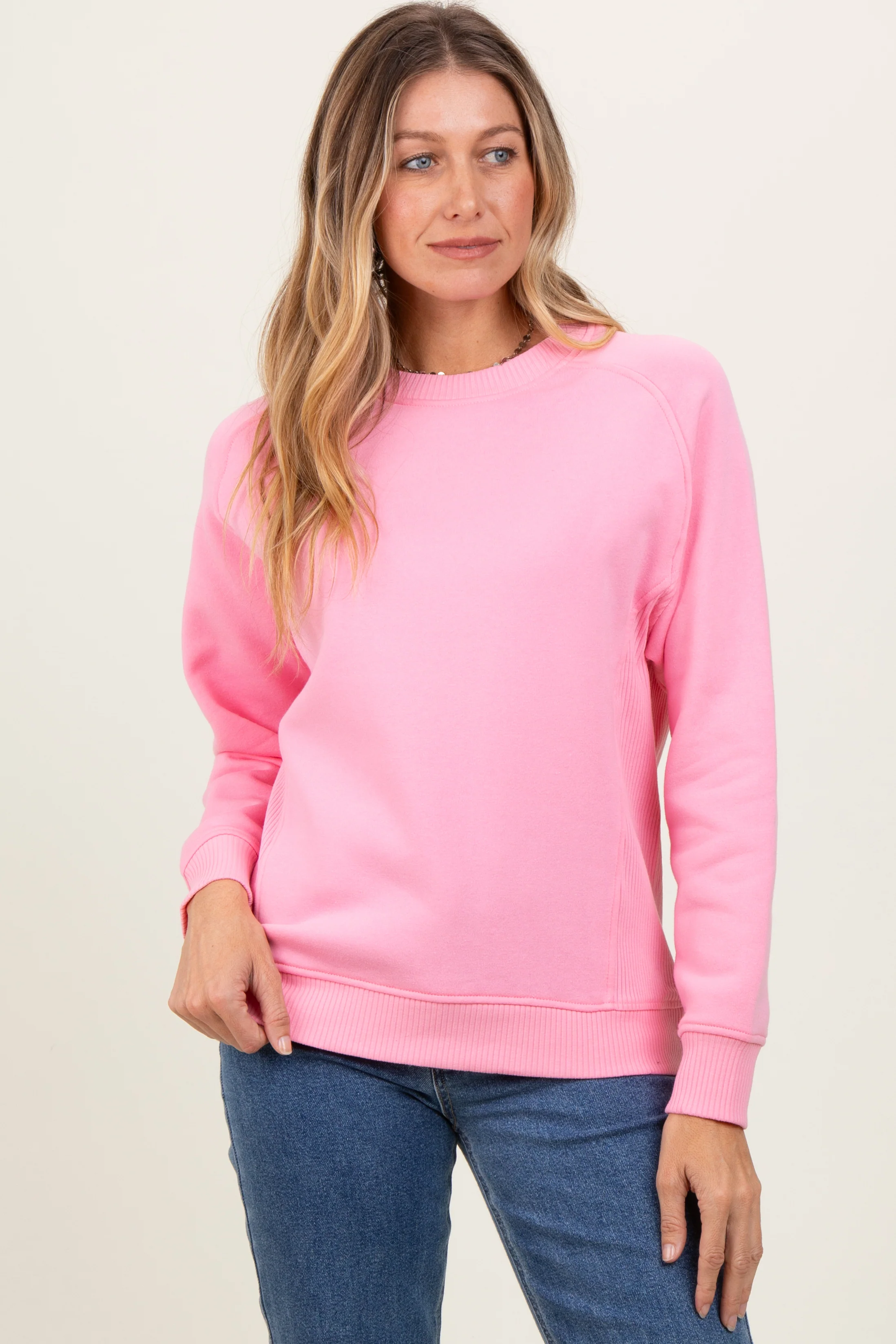 Peach Fleece Sweatshirt - Image 2