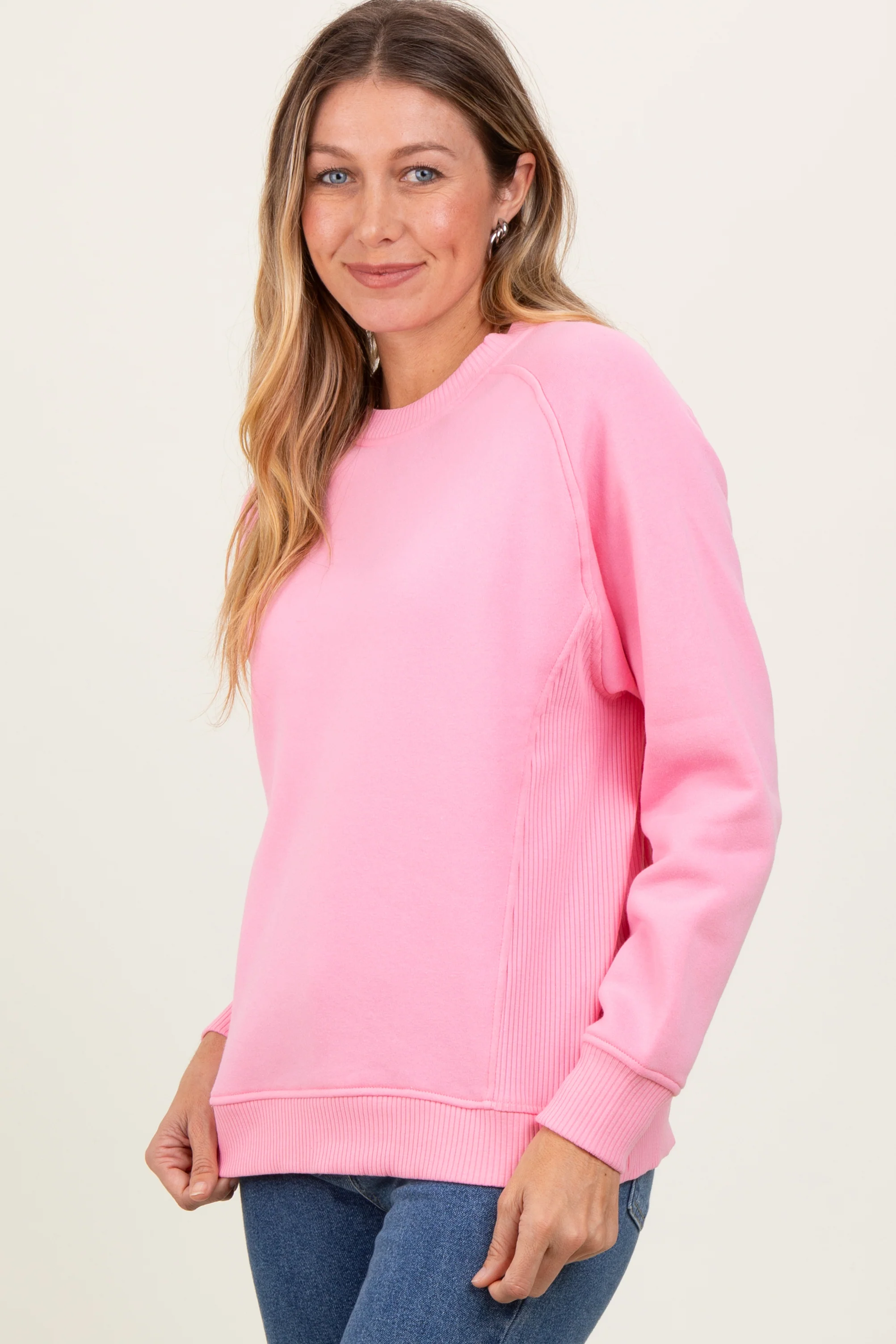 Peach Fleece Sweatshirt - Image 3