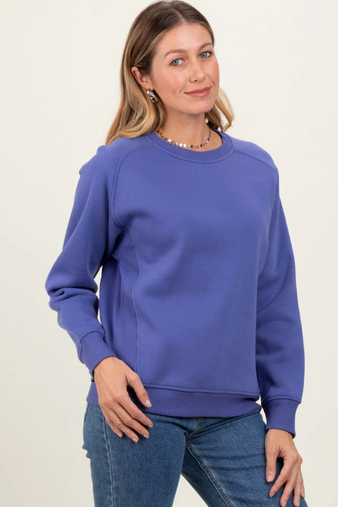 Periwinkle Fleece Sweatshirt - Image 3