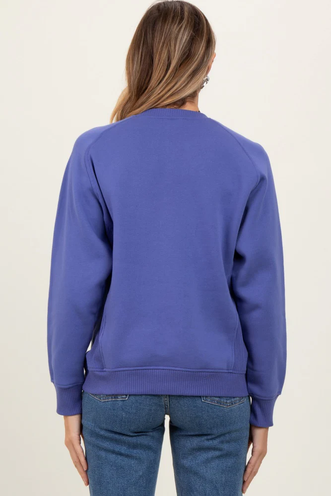 Periwinkle Fleece Sweatshirt - Image 4