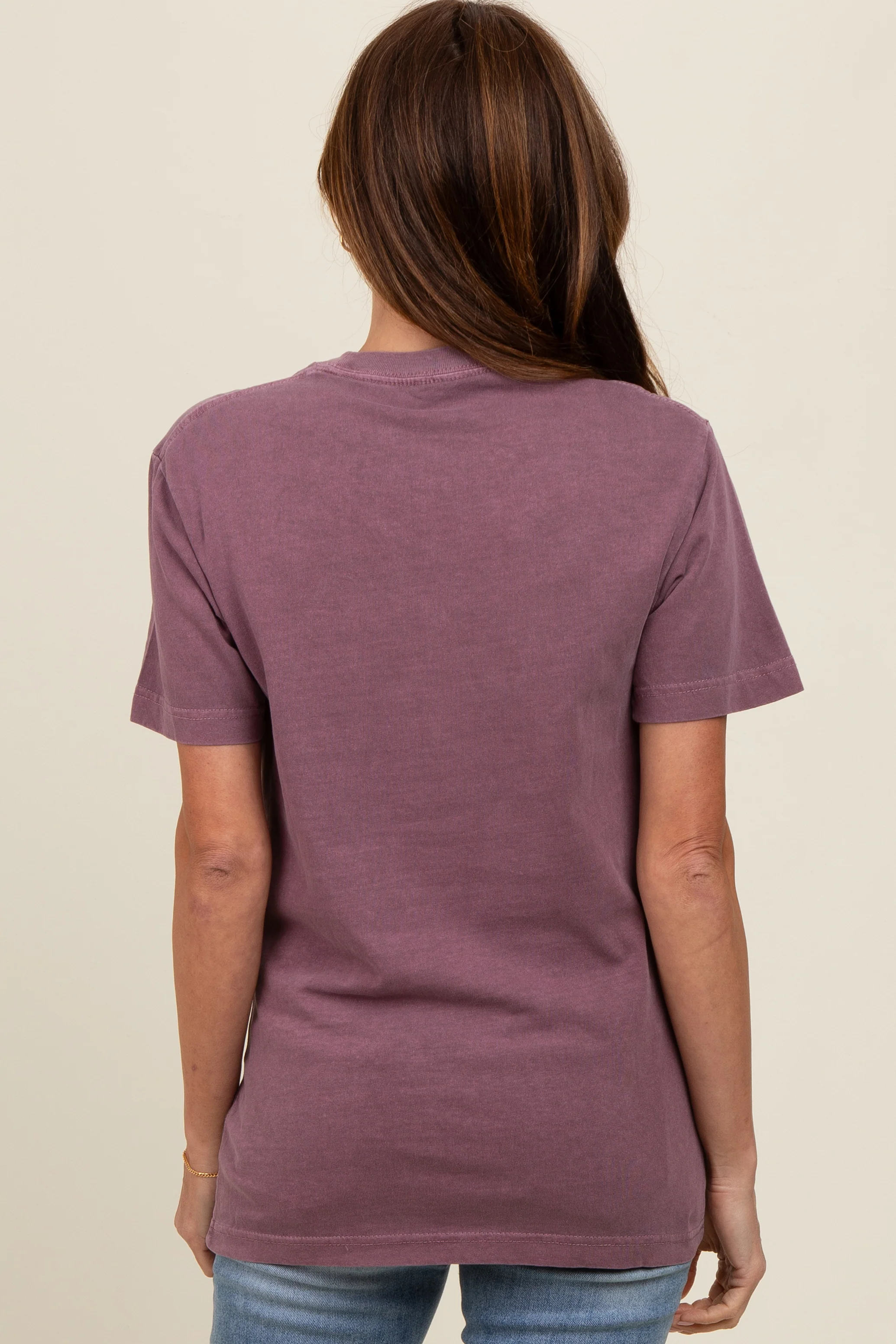 Plum Basic T-Shirt - Image 4