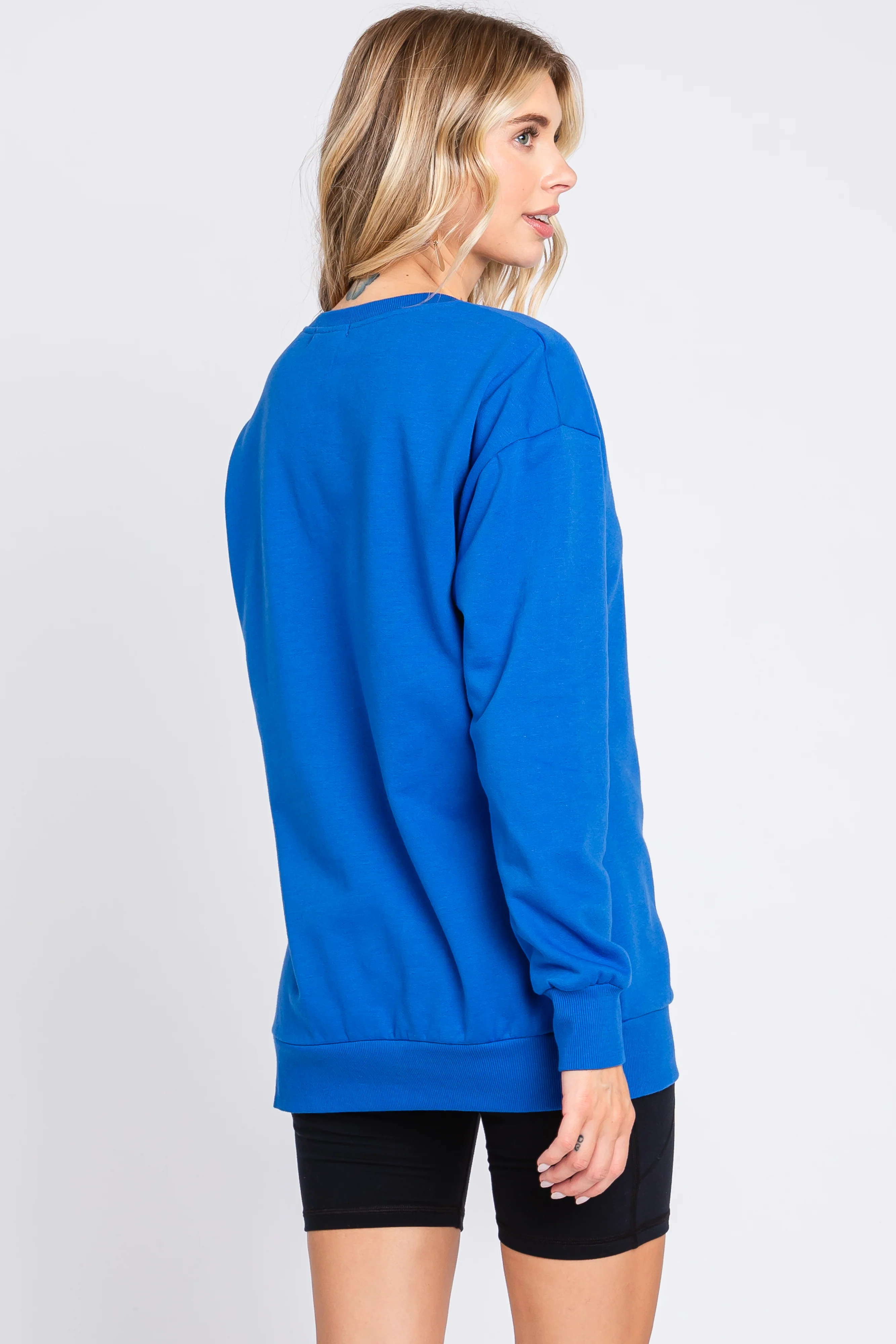 Royal Blue Pullover Sweatshirt - Image 3