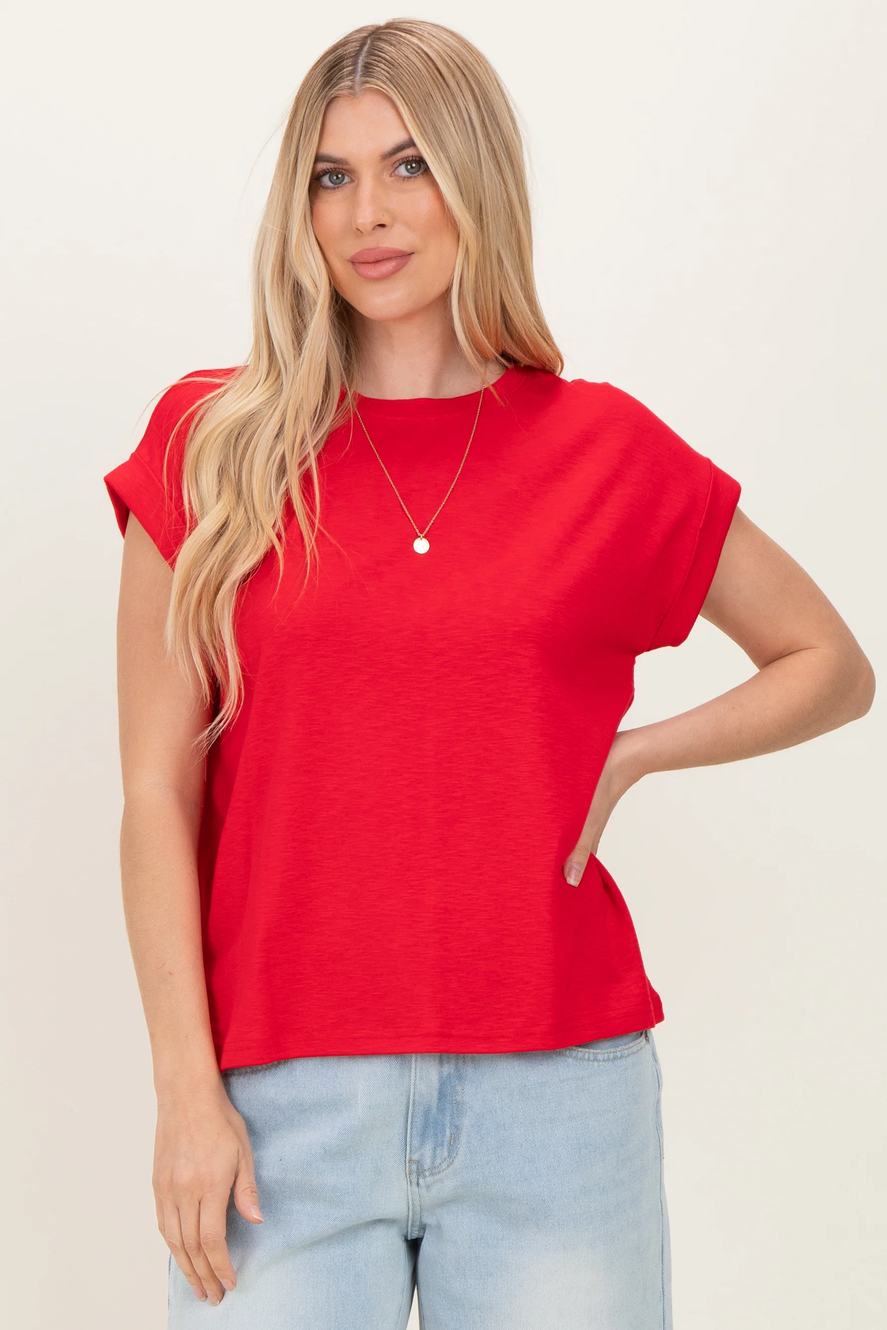 Ruby Rolled Short Sleeve Tee - Image 2