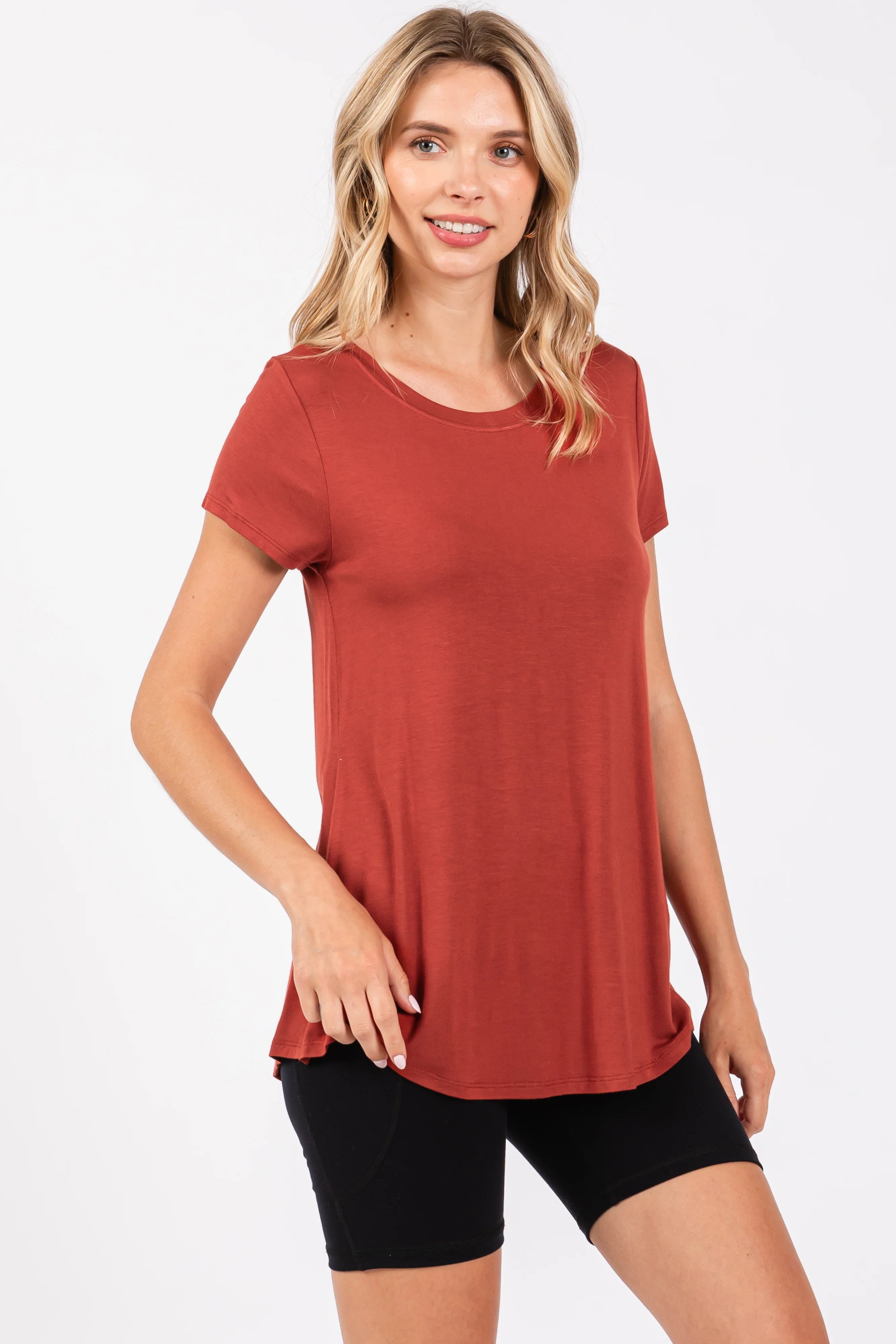 Rust Basic Short Sleeve Top - Image 2