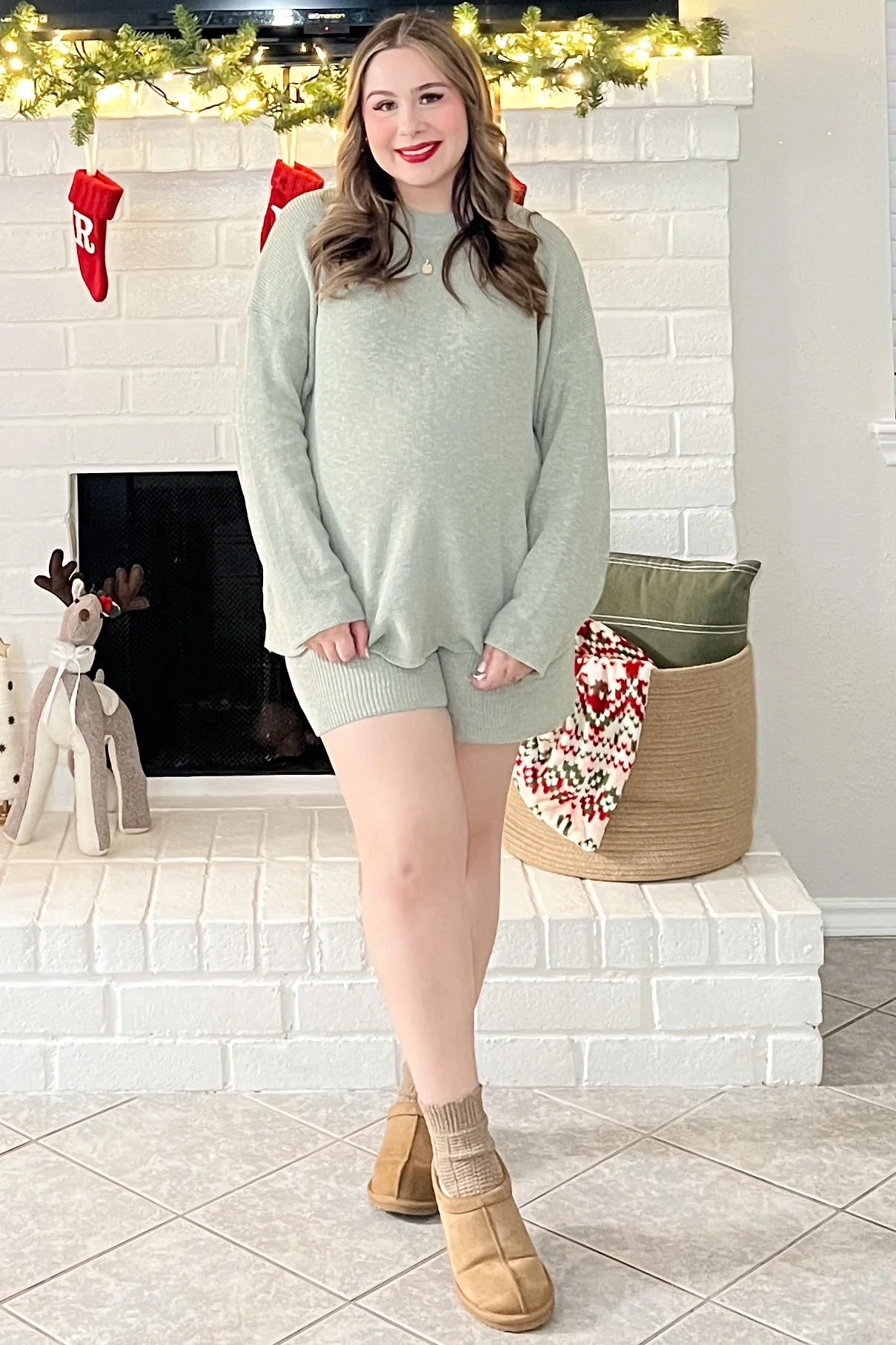 Sage Sweater and Short Maternity Set - Image 13