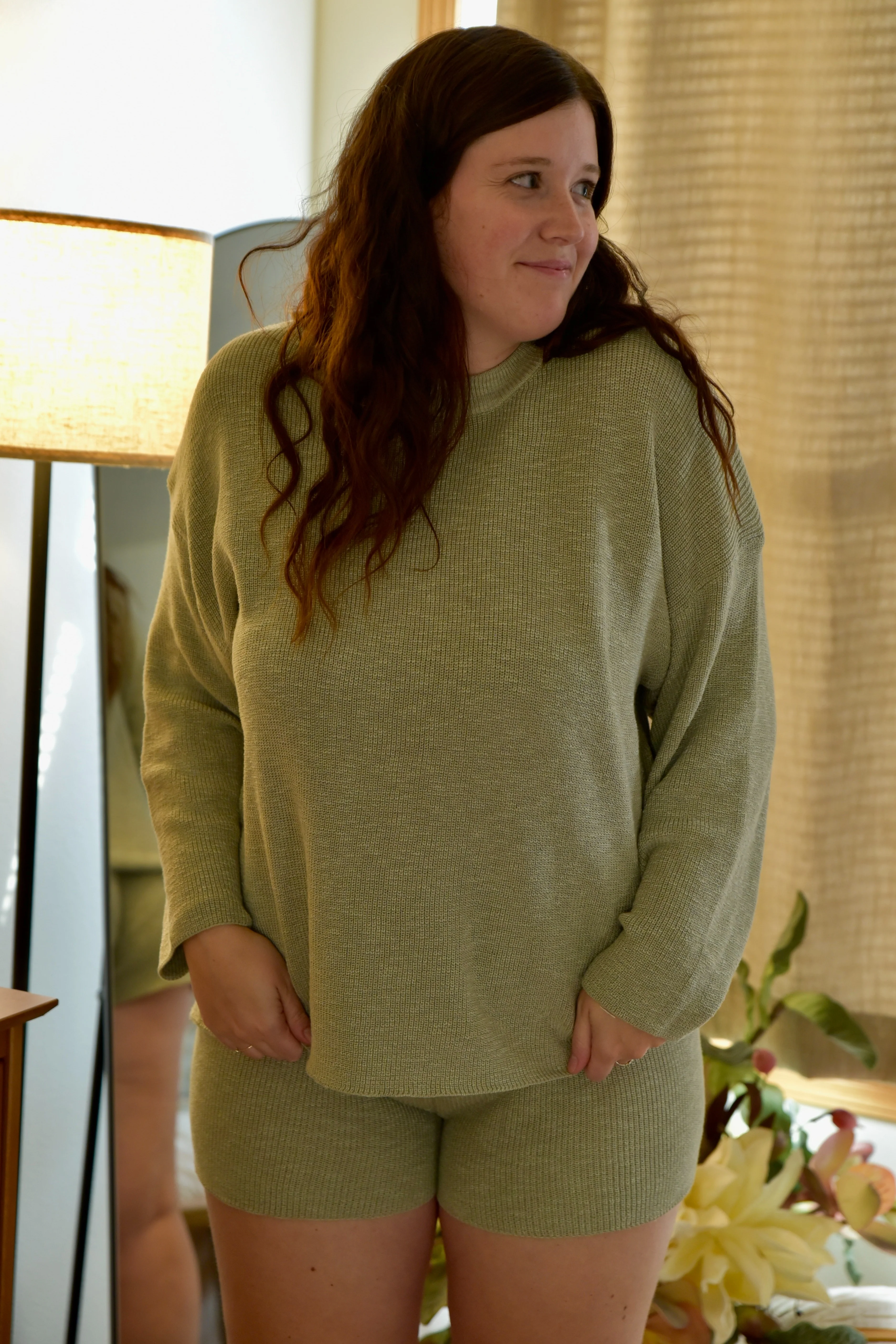 Sage Sweater and Short Maternity Set - Image 14