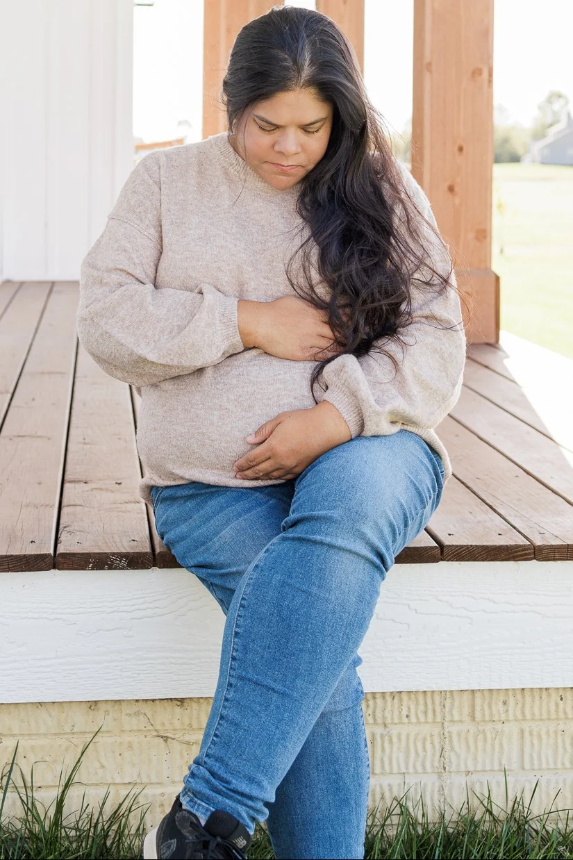 Taupe Basic Drop Shoulder Maternity Sweater - Image 8