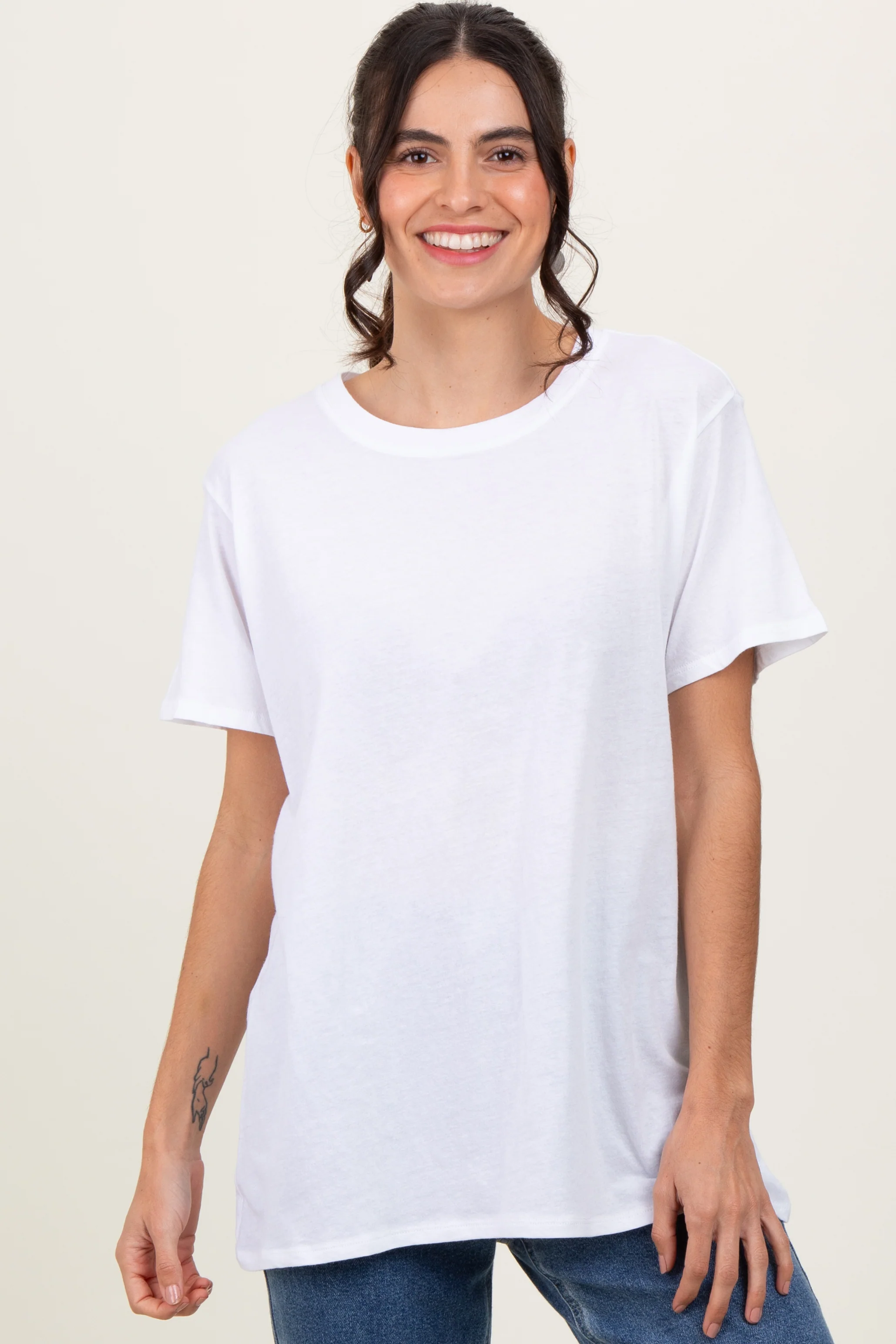 White Basic Tee - Image 2