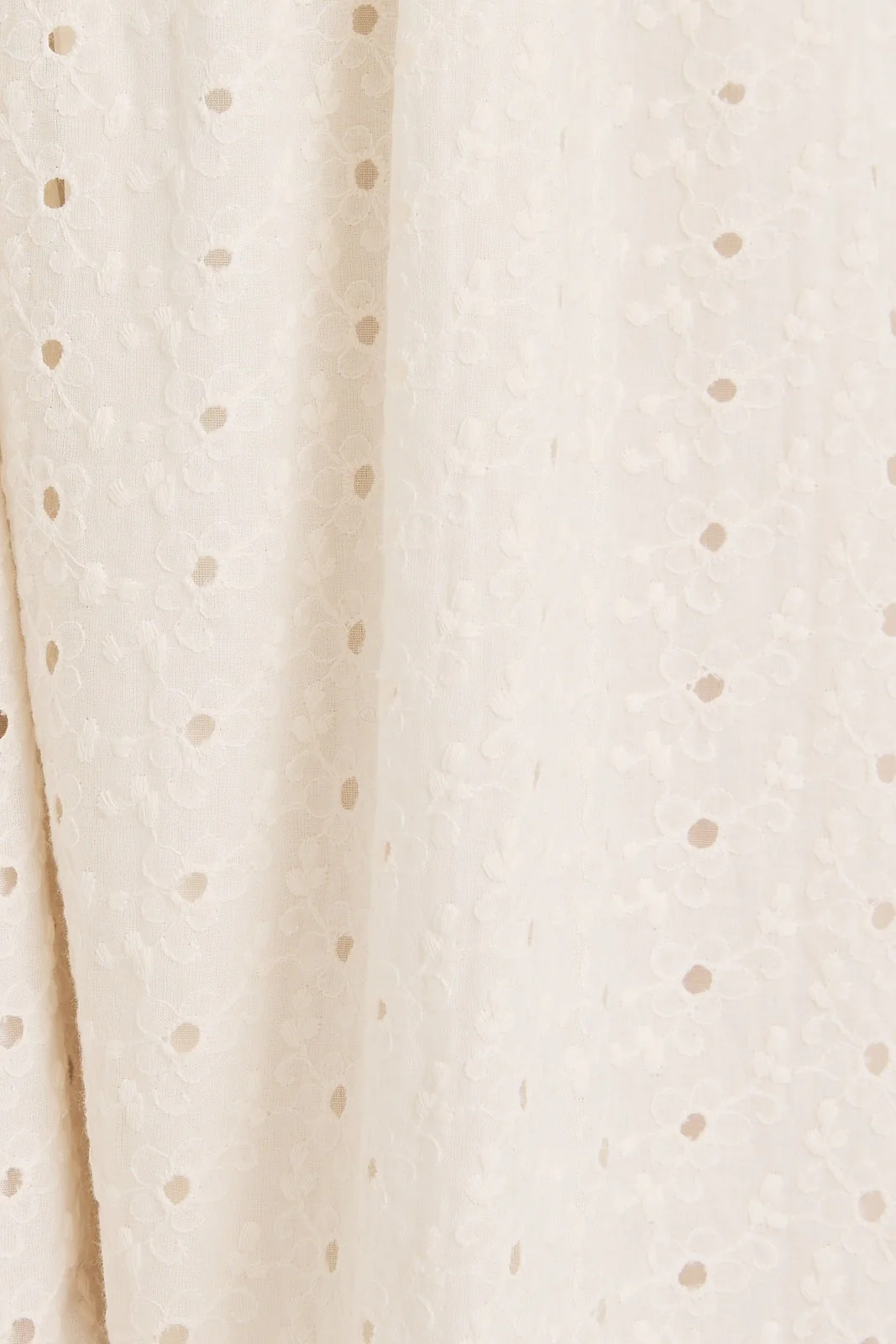 White Eyelet Lace Puff Sleeve Midi Dress - Image 5
